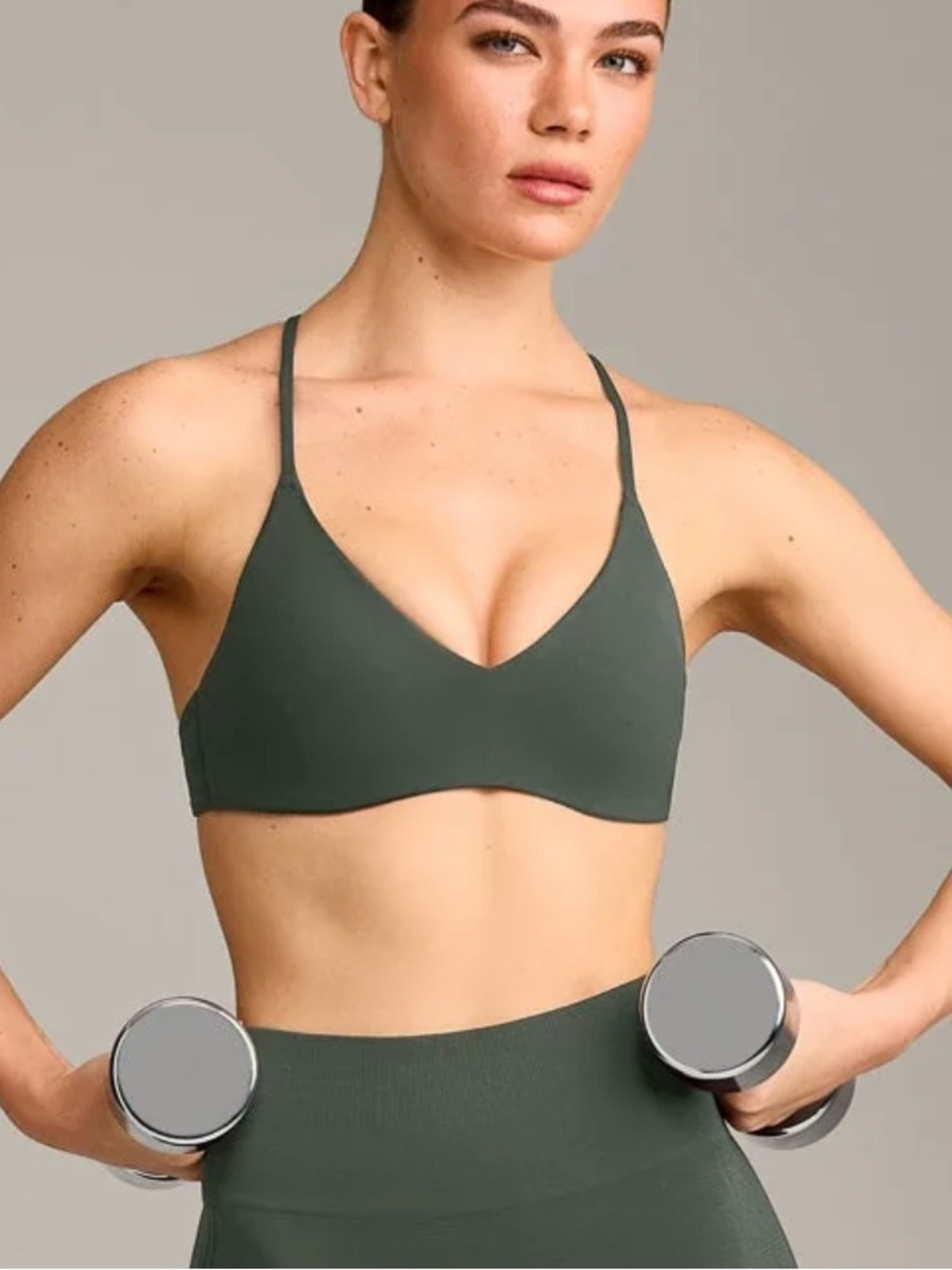 Oner Active Easylift Ultra Minimal Bralette with Gray Logo Medium Sports Bra